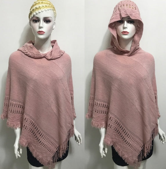 Hollow tassel cloak shawl