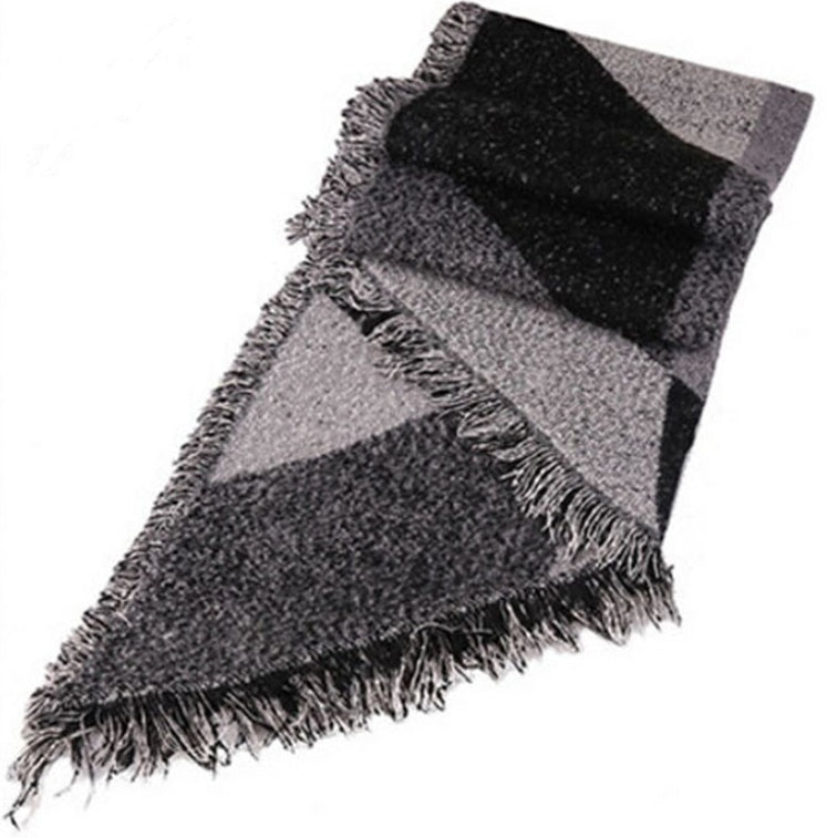 Foreign trade hot women's cashmere scarf plaid shawl warm thick autumn and winter European station cross-border supply wholesale