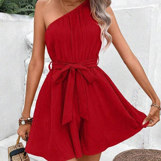 Shoulder Lace-up Sleeveless Jumpsuit Fashion