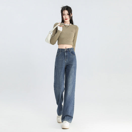 Women's American-style Retro Wide Leg Jeans