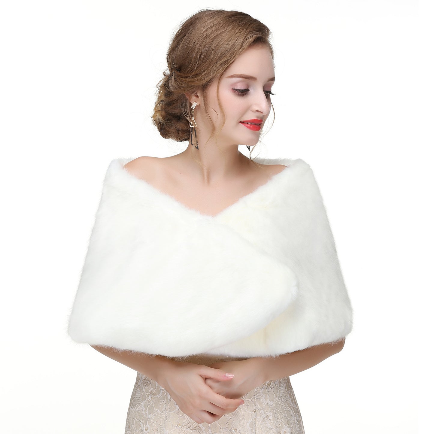 High-end Wedding Dress Winter Warm Fur Shawl