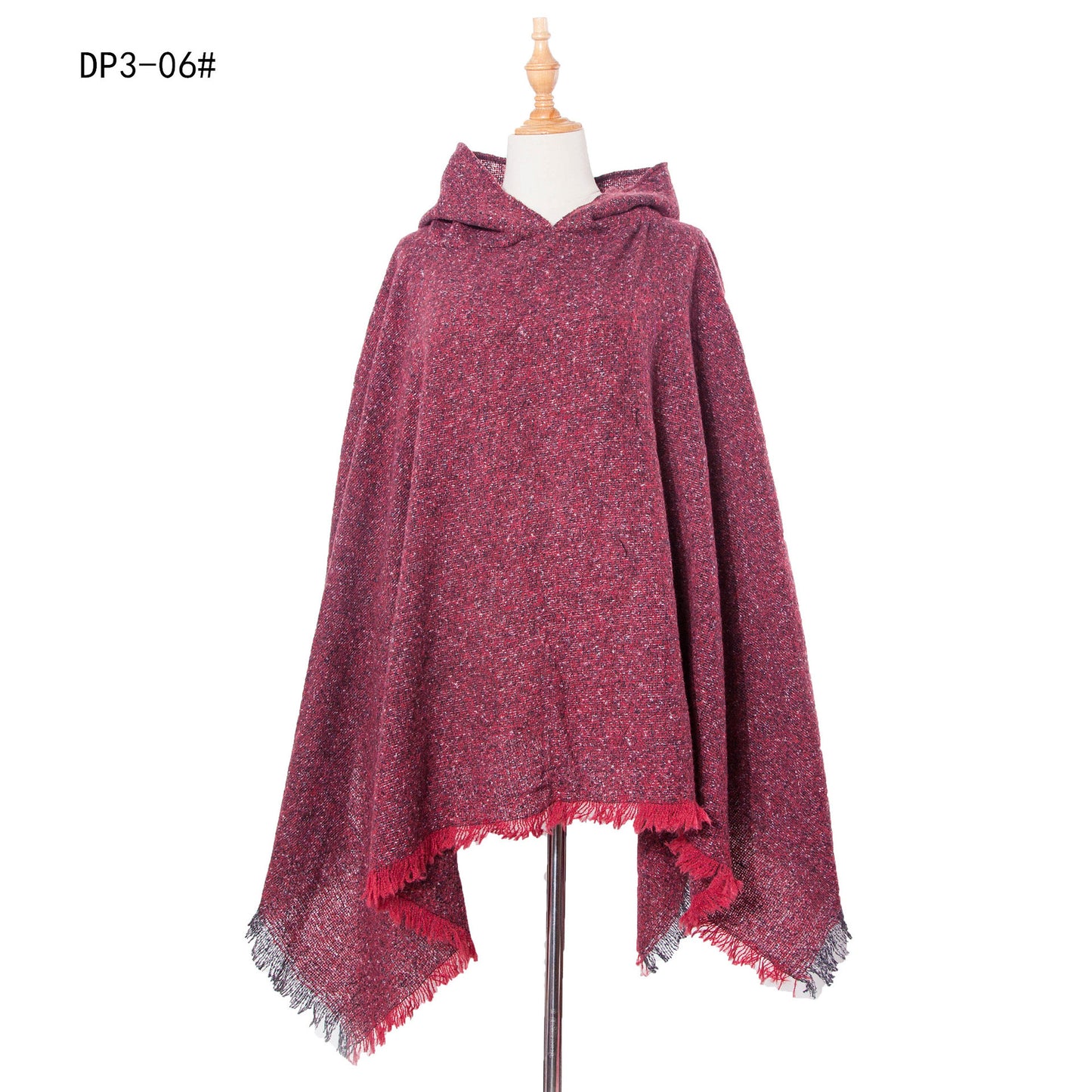 Spring Autumn And Winter Plaid Ribbon Cap Cape And Shawl