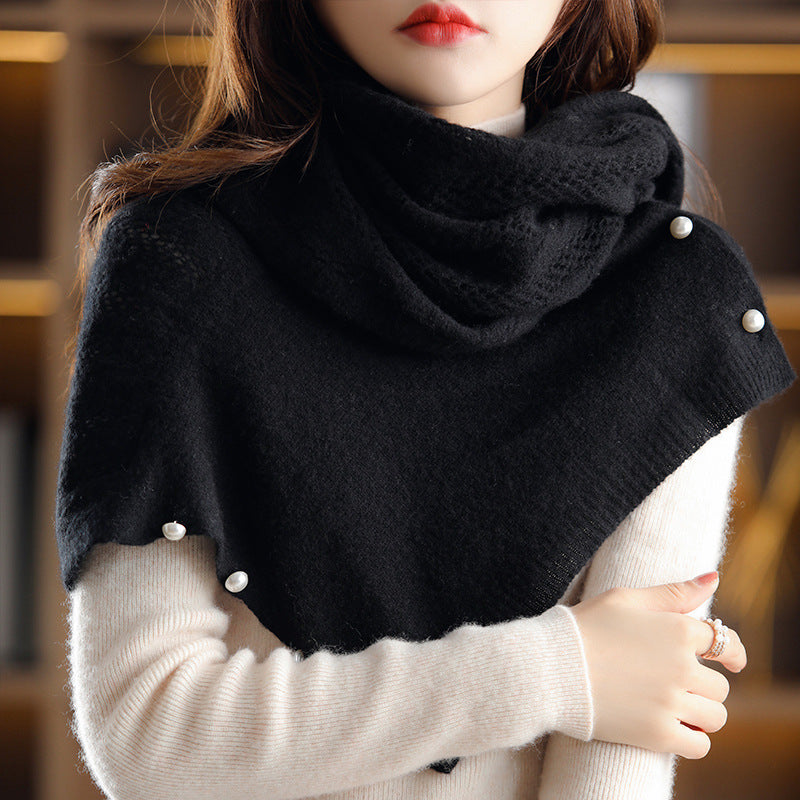 Multifunctional Hollow Neck Shoulder Protection Warm Scarf