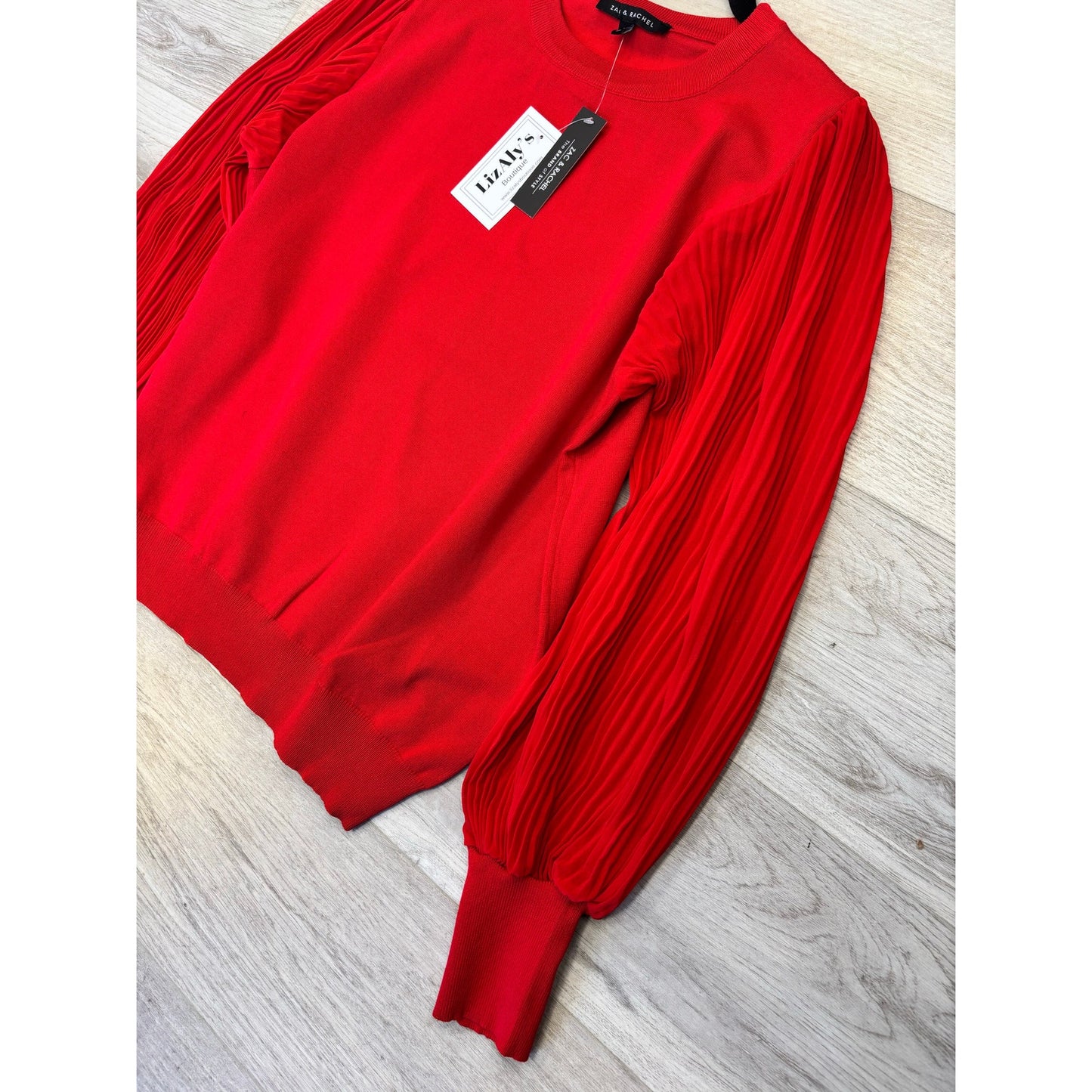 Zac & Rachel Women’s Long Sleeve Sweater- Color Red